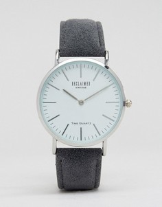 Часы с серым шерстяным ремешком Reclaimed Vintage - Серый
