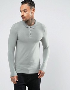 Зеленое поло с длинными рукавами ASOS - Зеленый