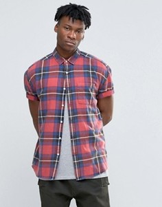 Oversize-рубашка в клетку ASOS - Красный