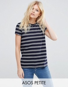 Футболка в полоску с круглым вырезом ASOS PETITE - Мульти