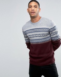 Джемпер с традиционным узором Фэйр-Айл ASOS - Красный