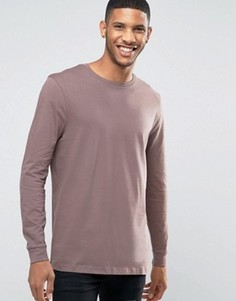 Фиолетовый удлиненный лонгслив ASOS - Серый