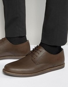 Коричневые кожаные туфли на шнуровке Frank Wright Trinder - Коричневый