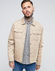 Стеганая хлопковая куртка песочного цвета ASOS - Stone