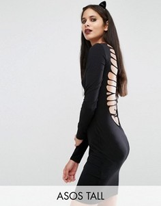 Платье мини с вырезами на спине ASOS TALL - Черный