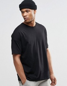 Черная oversize-футболка ASOS - Черный