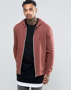 Красное худи на молнии ASOS - Красный
