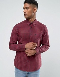 Темно-синяя/красная поплиновая рубашка классического кроя в клеточку Jack Wills - Темно-синий