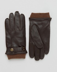 Коричневые кожаные перчатки Dents Penrith - Коричневый