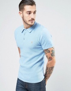 Трикотажная футболка-поло с короткими рукавами Farah Sutton - Синий