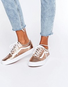 Кроссовки с эффектом металлик Vans Unisex Old Skool - Золотой