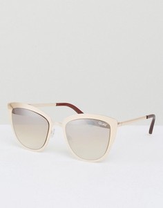 Солнцезащитные очки кошачий глаз Quay Australia Super Girl - Золотой