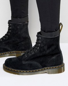 Замшевые ботинки с 8 парами люверсов Dr Martens 1460 - Черный