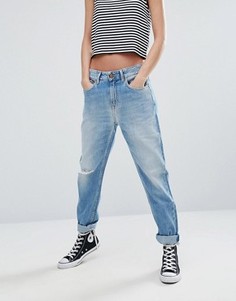Джинсы в винтажном стиле с рваными коленями Pepe Jeans Freya - Синий