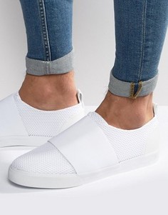 Белые сетчатые кроссовки-слипоны с резинкой ASOS - Белый