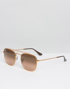 Квадратные солнцезащитные очки-авиаторы Ray-Ban - Золотой
