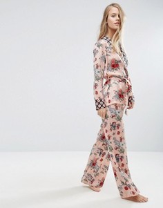 Атласные брюки с принтом ASOS PREMIUM - Мульти