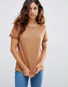 Легкая трикотажная футболка ASOS - Коричневый