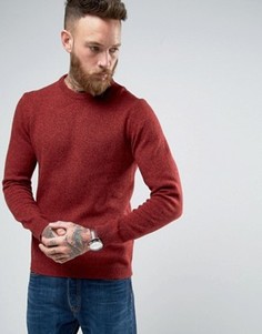 Красный полушерстяной джемпер с круглым вырезом ASOS - Красный