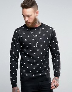 Джемпер со звездами ASOS - Темно-синий
