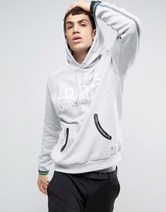 Худи с контрастными манжетами adidas Originals - Серый