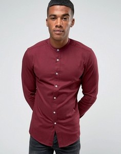 Саржевая рубашка классического кроя с воротником на пуговицах ASOS - Красный