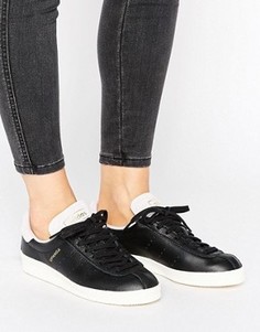 Черные кожаные кроссовки унисекс с розовой замшевой отделкой adidas Originals Topanga - Черный