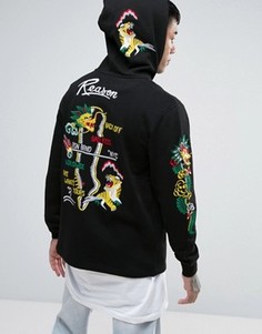 Худи с вышивкой Reason Souvenir - Черный