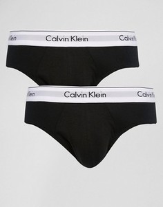 2 пары хлопковых трусов Calvin Klein - Черный