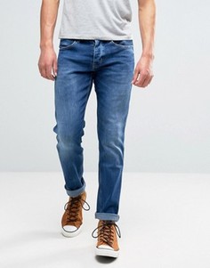 Синие выбеленные джинсы прямого кроя Wrangler Spencer Picth - Синий
