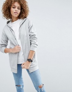 Oversize-худи на молнии ASOS Ultimate - Серый