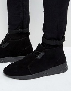 Черные кроссовки из искусственной замши со шнуровкой ASOS - Черный