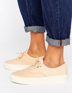 Vans Authentic Dx Unisex Trainers In Neutral Leather - Кремовый