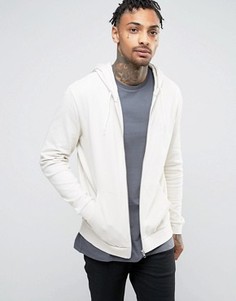 Бежевое худи на молнии ASOS - Бежевый