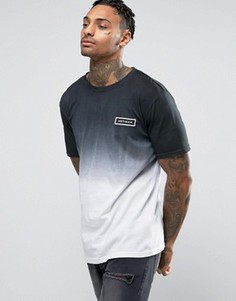 Футболка с логотипом на груди и эффектом деграде Antioch - Черный