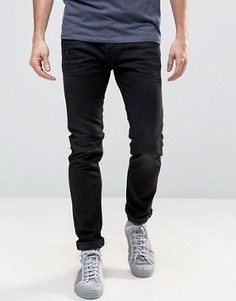 Черные потертые зауженные джинсы Diesel Tepphar 679f - Черный