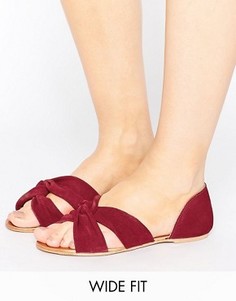 Замшевые сандалии для широкой стопы ASOS JERICO - Красный