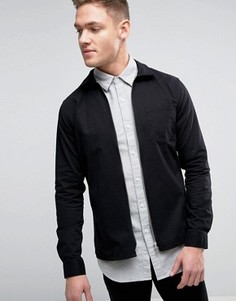 Куртка слим на молнии премиум-класса Jack &amp; Jones - Черный