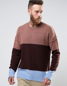 Oversize-джемпер из мягкой пряжи с отделочными швами ASOS - Розовый