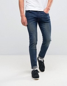 Выбеленные джинсы скинни в винтажном стиле D-Struct - Темно-синий