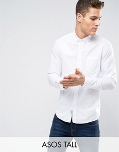 Белая оксфордская рубашка классического кроя в стиле casual ASOS TALL - Белый
