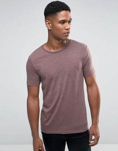 Коричневая меланжевая футболка с круглым вырезом ASOS - Коричневый