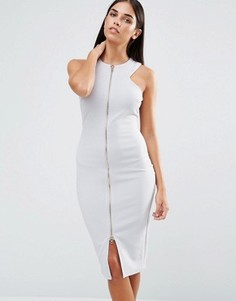 Платье-футляр с молнией спереди AX Paris - Серый