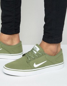 Зеленые парусиновые кроссовки Nike SB Portmore 723874-311 - Зеленый