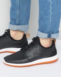Черные кожаные премиум-кроссовки Nike Roshe 881987-001 - Черный