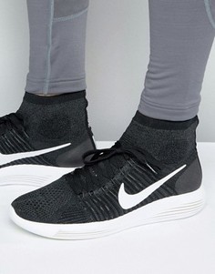 Nike Running LunarEpic Flyknit Trainers In Black 818676-007 - Черный