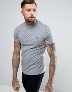 Серая футболка в клетку Fred Perry - Серый