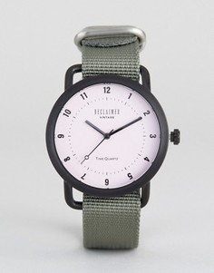 Часы с серым парусиновым ремешком Reclaimed Vintage - Серый