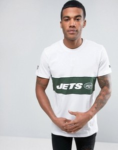 Футболка со вставкой и принтом Jets New Era - Белый