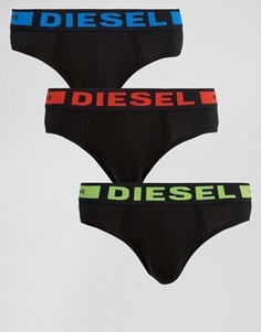 Комплект из 3 трусов с контрастной отделкой Diesel - Черный